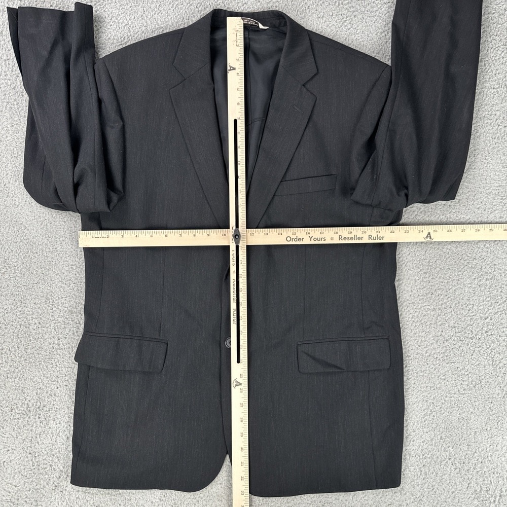 Pronto Uomo Wool Blazer Men 44R Black 2 Button Ventless Lined Jacket - Picture 6 of 16